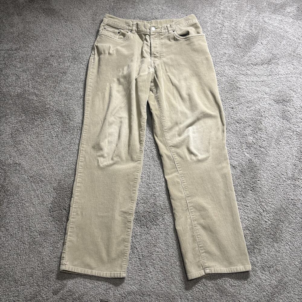 Patagonia Men's Straight Tan Corduroy Pants Organic Cotton Size 35